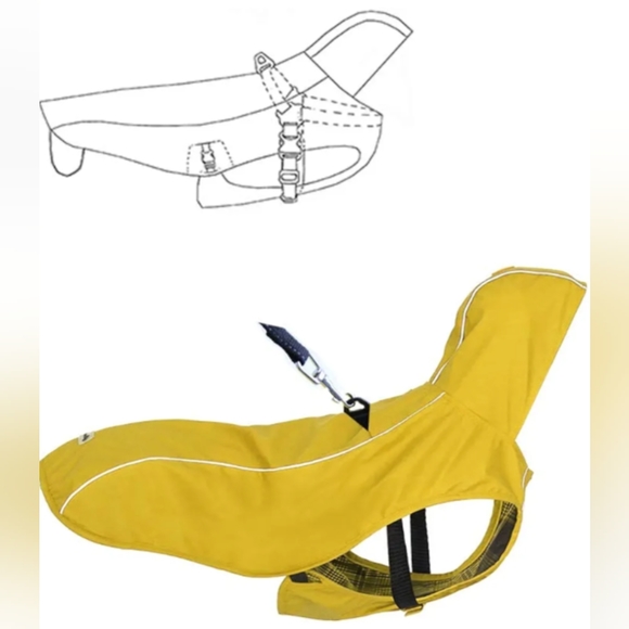🐾 Dog Raincoat Hooded Poncho Waterproof Slicker, XS - Picture 4 of 9